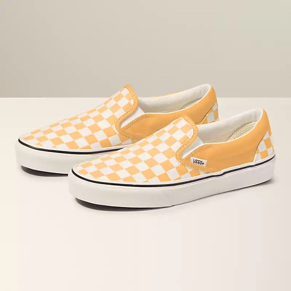 Yellow checkered slip on vans - Picture 2 of 9